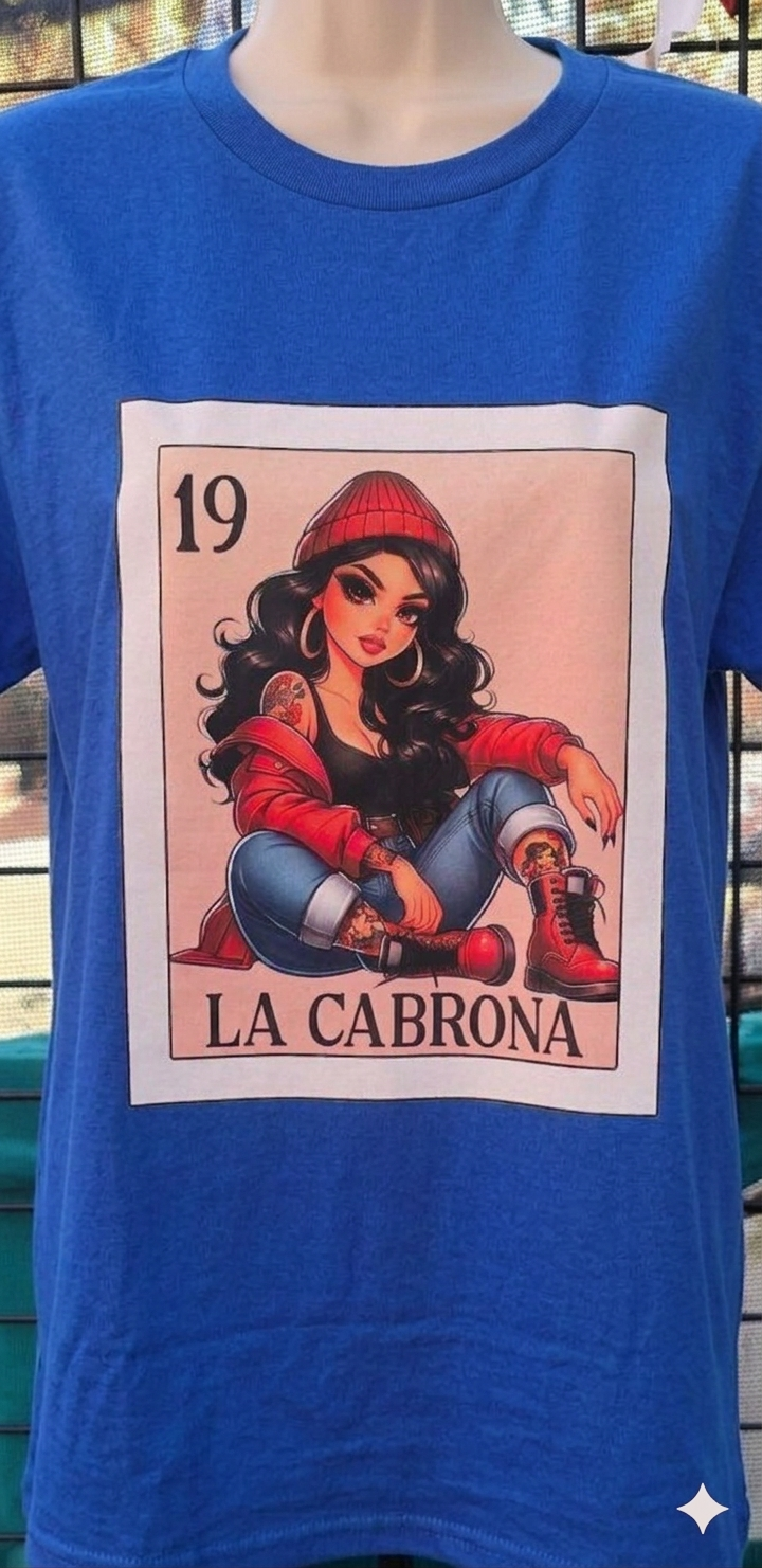 La Chicana Cabrona Lotería Graphic Tee