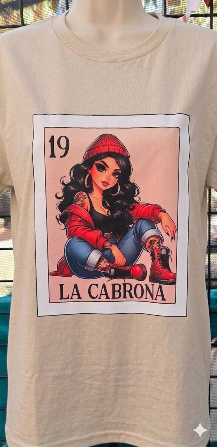 La Chicana Cabrona Lotería Graphic Tee