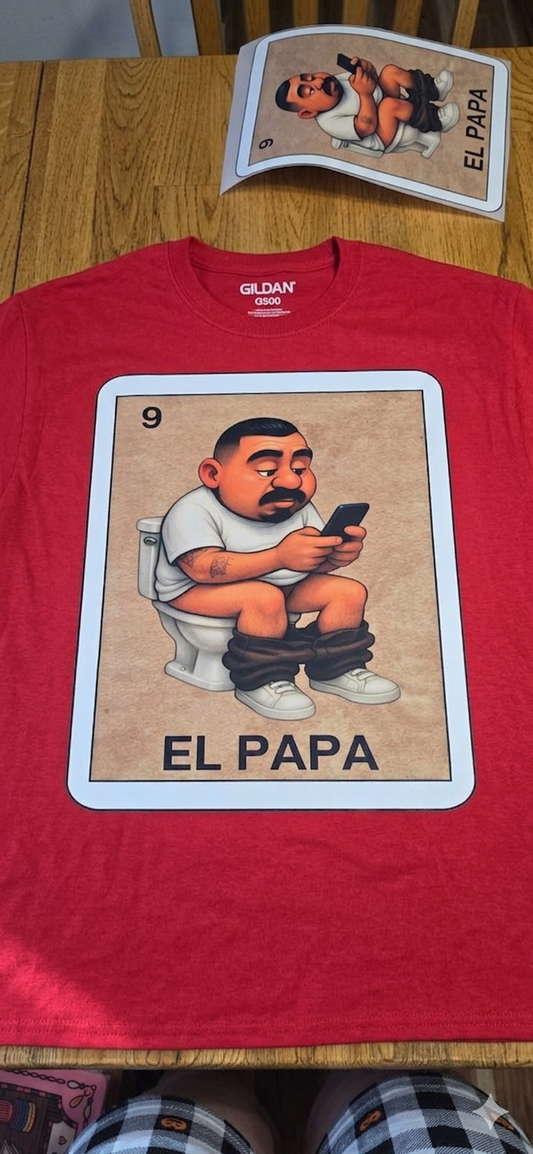 El Papa" Lotería-Inspired Humorous Graphic Tee