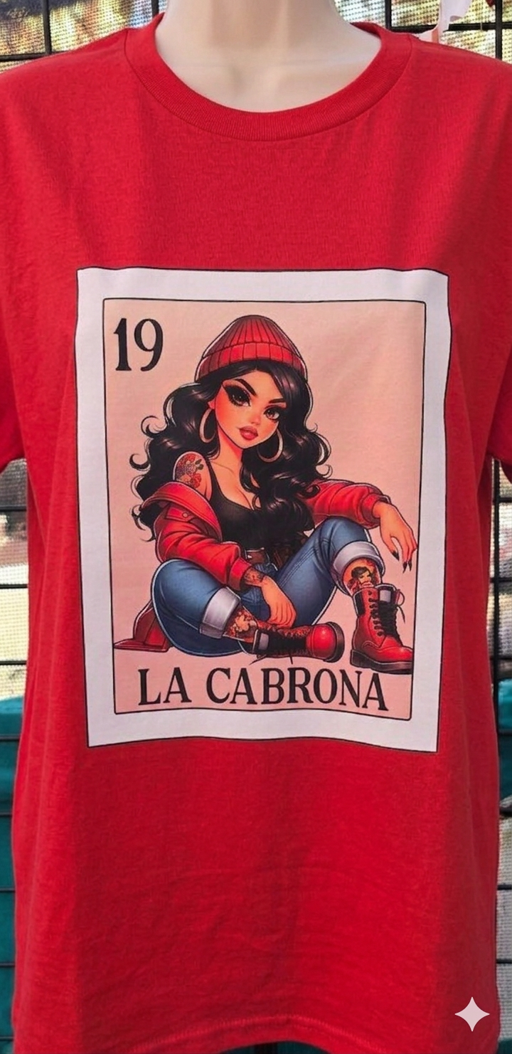 La Chicana Cabrona Lotería Graphic Tee