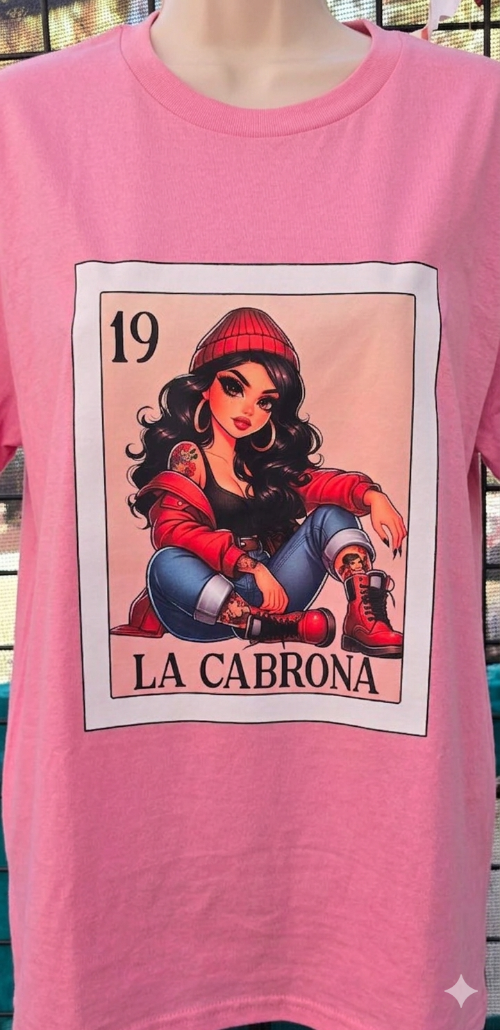 La Chicana Cabrona Lotería Graphic Tee