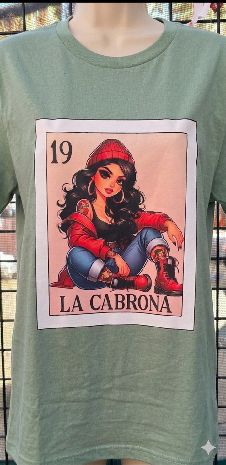 La Chicana Cabrona Lotería Graphic Tee